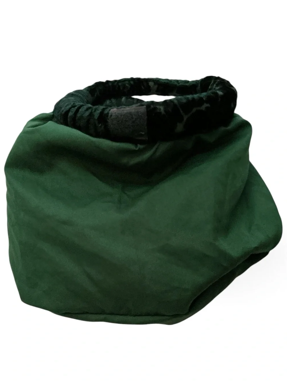 Plush Velvet Ruched Hobo Bag in Dark Green